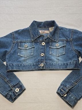 Defuze Girls' Cropped Denim Shrug Jacket Size 7/8